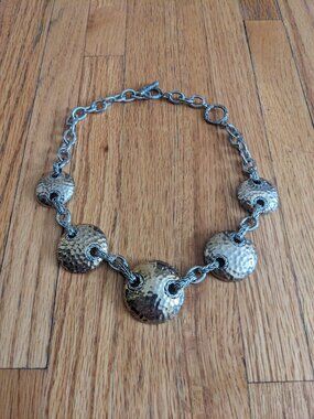 Vintage Joan Rivers Metal Circles Necklace